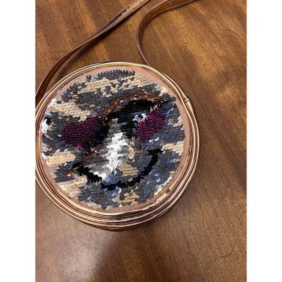 Fun Emoji Flip Sequins Round Crossbody Bag- Two Looks - Picture 5 of 6